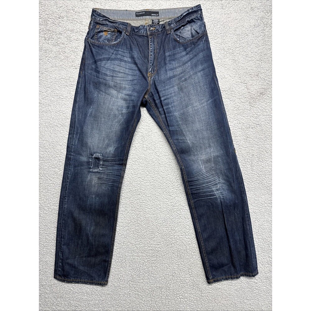Rocawear jeans original fit mens Blue Baggy Hip Hop Denim W38 Y2K